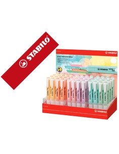 Rotulador stabilo fluorescente swing cool pastel expositor de 48 unidades colores surtidos