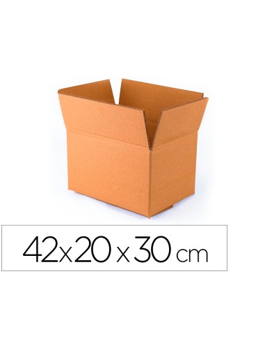 Caja de embalar marron q connect doble canal 420x200x300 mm