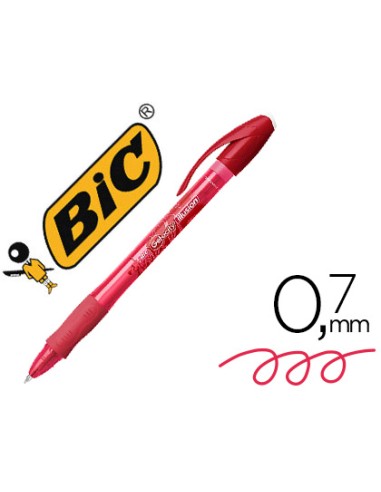 Boligrafo bic gelocity illusion borrable rojo punta de 07 mm