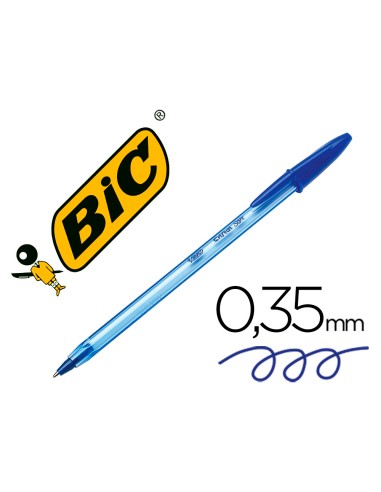 Boligrafo bic cristal soft azul punta de 12 mm