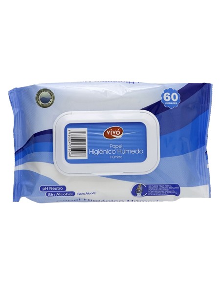 Toallita humeda vivo para wc paquete con tapa de 60 unidades Toallita humeda vivo para wc paquete con tapa de 60 unidades