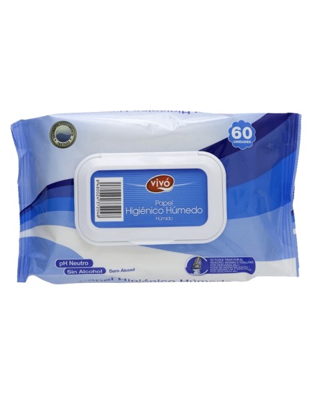 Toallita humeda vivo para wc paquete con tapa de 60 unidades Toallita humeda vivo para wc paquete con tapa de 60 unidades