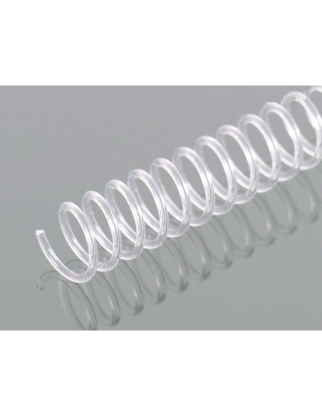 Espiral plastico q connect transparente 32 5 1 16mm 2mm caja de 100 unidades