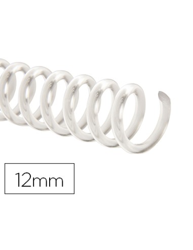 Espiral plastico q connect transparente 32 5 1 12mm 18mm caja de 100 unidades