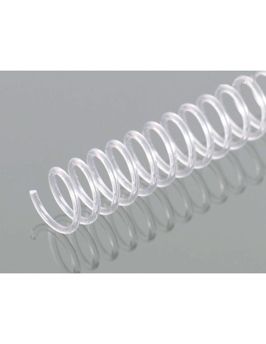 Espiral plastico q connect transparente 32 5 1 8mm 18mm caja de 100 unidades