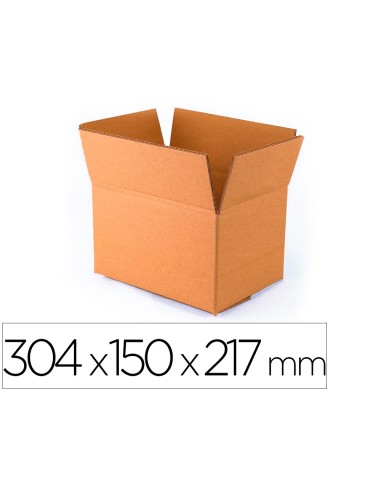 Caja para embalar q connect usos varios carton doble canal marron 304x150x217 mm