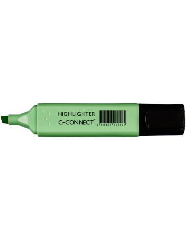 Rotulador q connect fluorescente pastel verde punta biselada