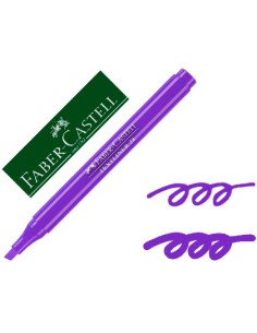 Rotulador faber fluorescente textliner 38 violeta