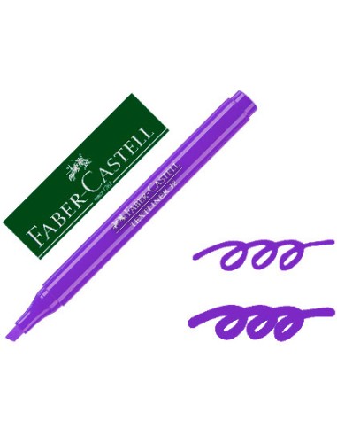 Rotulador faber fluorescente textliner 38 violeta