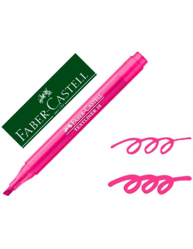 Rotulador faber fluorescente textliner 38 rosa