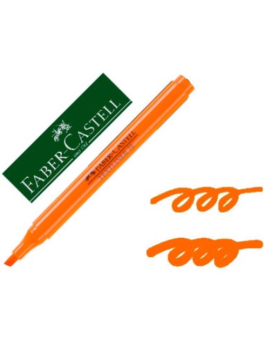 Rotulador faber fluorescente textliner 38 naranja