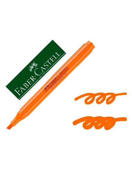 Rotulador faber fluorescente textliner 38 naranja