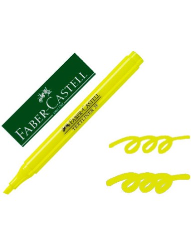 Rotulador faber fluorescente textliner 38 amarillo