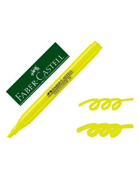 Rotulador faber fluorescente textliner 38 amarillo
