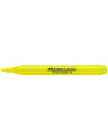 Rotulador faber fluorescente textliner 38 amarillo