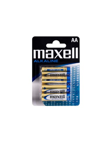 Pila maxell alcalina 15 v tipo aa lr06 blister de 4 unidades