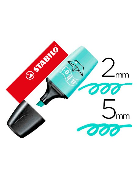 Rotulador stabilo boss mini pastel love toque de turquesa