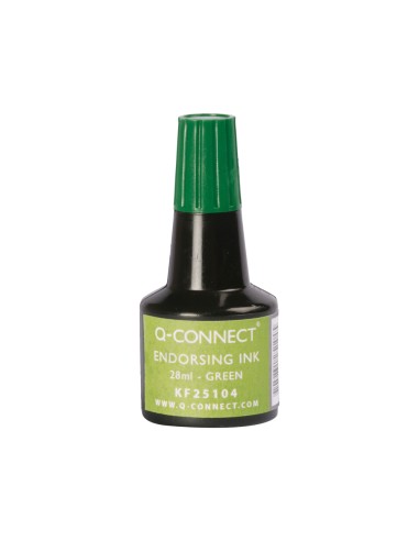 Tinta tampon q connect verde frasco de 28 ml