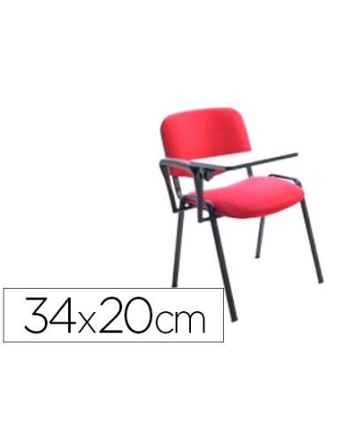 Pala escritura rocada derecha para silla confidente plegable pvc 34x20 cm color negro