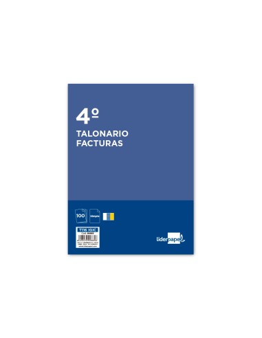 Talonario liderpapel facturas cuarto original t116 con igic