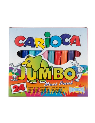 Rotulador carioca jumbo punta gruesa estuche de 24 unidades colores surtidos