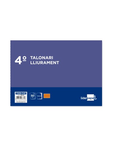 Talonario liderpapel entregas cuarto original y 2 copias t329 apaisado texto en catalan