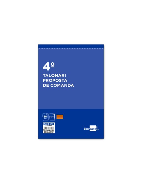 Talonario liderpapel pedidos cuarto original y copia t222 texto en catalan