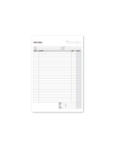 Talonario liderpapel facturas folio original y copia t223 con iva texto en catalan