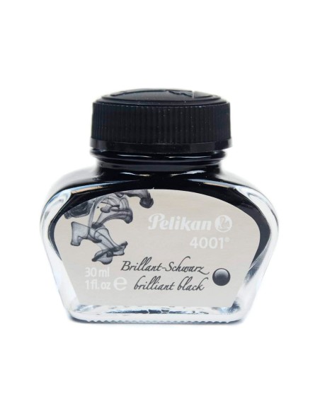 Tinta estilografica pelikan 4001 negro brillante frasco 30 ml