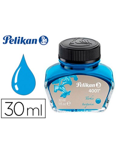 Tinta estilografica pelikan 4001 turquesa frasco 30 ml