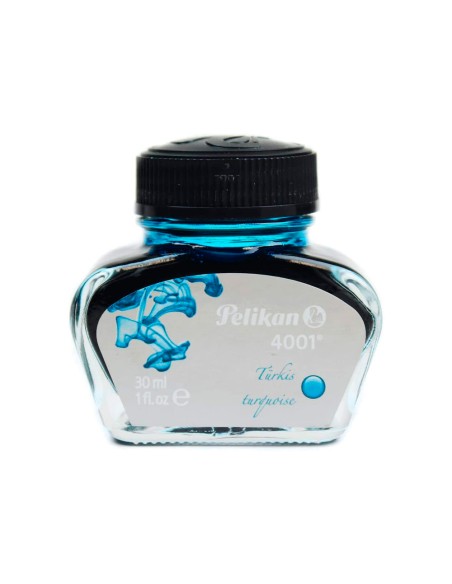 Tinta estilografica pelikan 4001 turquesa frasco 30 ml