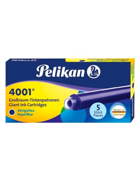 Tinta estilografica pelikan gtp 5 azul real caja de 5 cartuchos