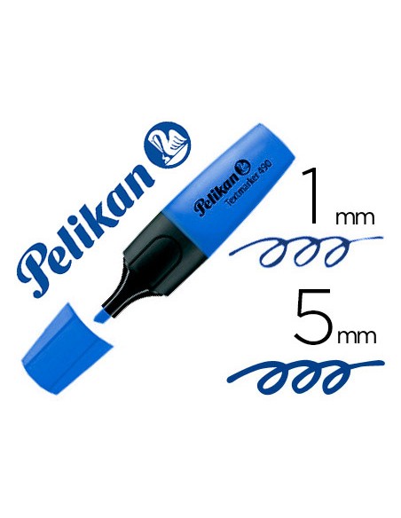 Rotulador pelikan fluorescente textmarker 490 azul