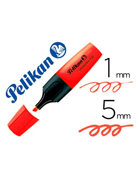 Rotulador pelikan fluorescente textmarker 490 rojo