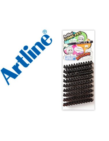 Rotulador artline calibrado microm negro comic pen punta poliacetal resistente al agua exp de 108 unidades stdas