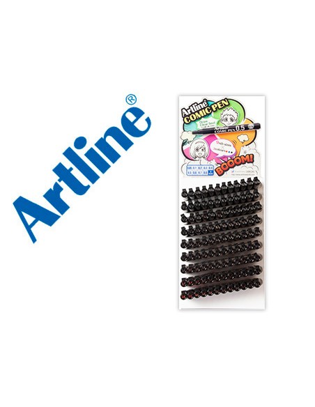 Rotulador artline calibrado microm negro comic pen punta poliacetal resistente al agua exp de 108 unidades stdas