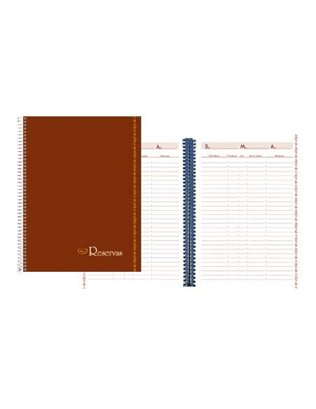 Libro de reservas liderpapel restaurante con espiral din a480 hojas papel 80 gr