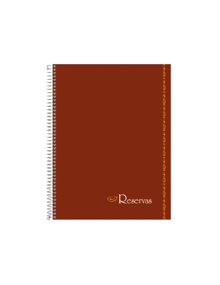 Libro de reservas liderpapel restaurante con espiral din a480 hojas papel 80 gr