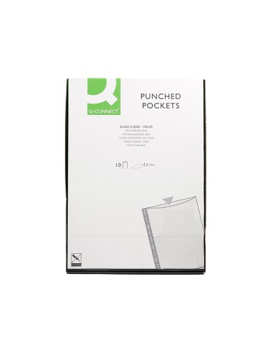 Funda multitaladros q connect folio 120 mc cristal bolsa de 10 unidades