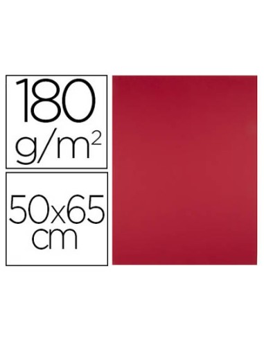 Cartulina liderpapel 50x65 cm 180g m2 rojo navidad paquete de 25
