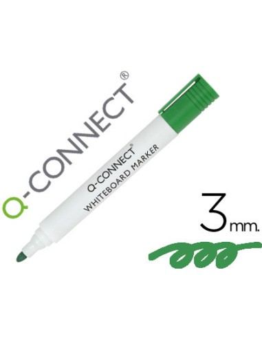 Rotulador q connect pizarra blanca color verde punta redonda 30 mm