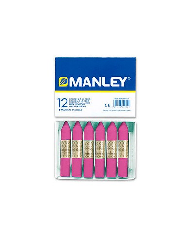 Lapices cera manley unicolor lila n39 caja de 12 unidades