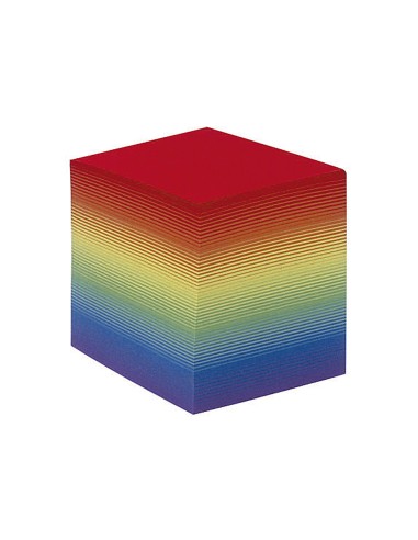 Taco papel quo vadis encolado colores arco iris 680 hojas 100 reciclado 90 g m2 90x90x90 mm
