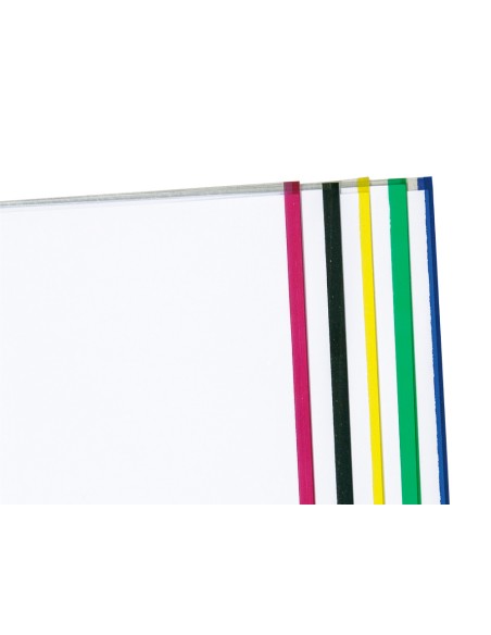 Funda multitaladro q connect din a4 70 mc cristal con borde colores surtidos bolsa de 25