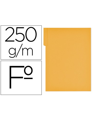 Subcarpeta cartulina gio folio pestana derecha 250 g m2 amarillo
