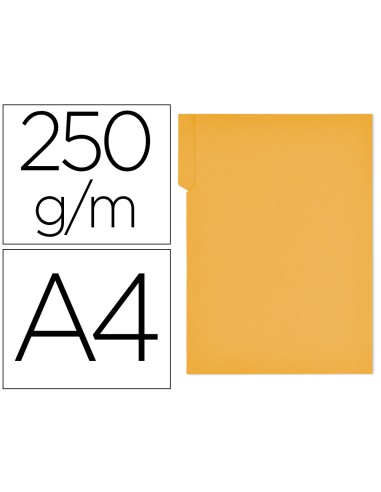 Subcarpeta cartulina gio din a4 pestana derecha 250 g m2 amarillo