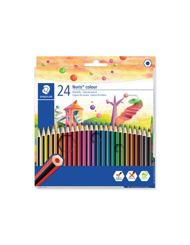 Lapices de colores staedtler wopex ecologico 24 colores en caja de carton