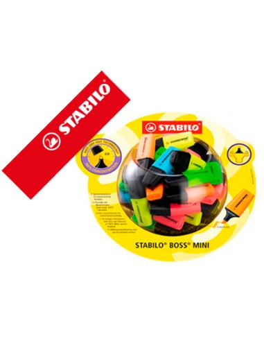 Rotulador stabilo boss mini fluorescente expositor bombonera de 50 unidades colores surtidos