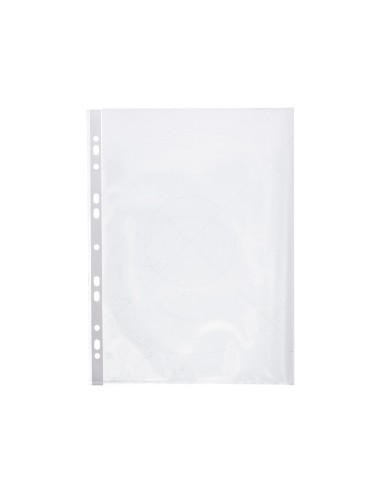 Funda multitaladro q connect din a3 apaisada 80 micras cristal con apertura superior bolsa de 10