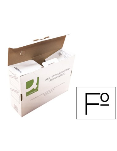 Caja archivo definitivo q connect folio carton reciclado cierre con lengueta 255x360x100 mm